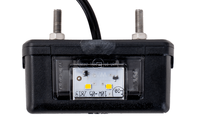 Éclairage de plaque d'immatriculation à LED WAŚ W52 avec câble de 0,2 m