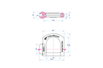 Cache de sécurité pour attelage à boule STEELPRESS 4 mm, avec emplacement pour prise.