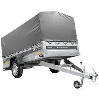 Remorque porte-voitures 264x125 UNITRAILER FORCE 264 KIPP avec châssis H-800 et bâche grise