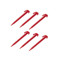 Lot de six piquets de tente ProPlus 364824, piquets en plastique pour la fixation des haubans, 19 cm