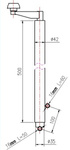 Leveur à manivelle UNITRAILER pour le basculement et le déchargement de remorque, plateau de 1000 kg (500-865 mm)