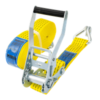 Courroie de transport jaune UNITRAIER 8 m/50 mm/5 t avec tendeur
