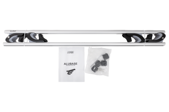 Eco Alubase 150 - Barres de toit universelles en aluminium pour rails