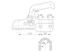 Attelage à boule WINTERHOFF WW 350-RCH-1616 pour remorque de 3500 kg avec timon tubulaire de 60 mm, en fonte