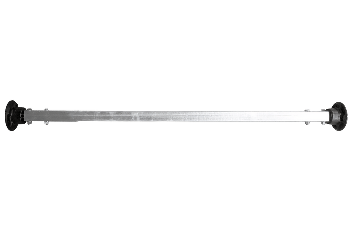 Essieu rigide à ressort KNOTT VR7 sans frein pour remorque 750 kg, 1240 mm, 1580 mm, 4x100