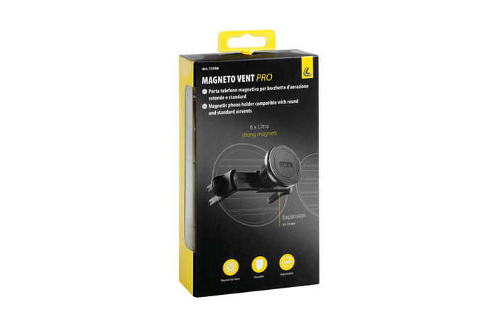 Support de téléphone magnétique LAMPA Magneto Vent Pro pour grilles d'aération; universel