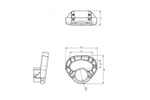 Poignée de manœuvre KNOTT 414005.001 pour roue de support de 60 mm