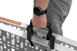 Rampe pliable UNITRAILER ALR003 en aluminium pour remorque, 221 cm, 340 kg, avec sangle et support.