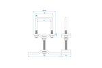Support de roue de secours ProPlus pour remorque, profilé 60x60 mm