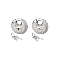 Lot de deux cadenas ronds ProPlus 341319S, cadenas à disque, 70 mm