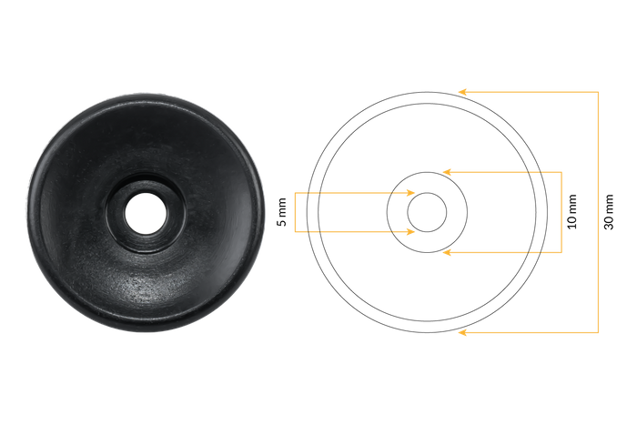 Galets latéraux de remorque UNITRAILER pour fixation de bâches, filets, couvertures, lot de 24