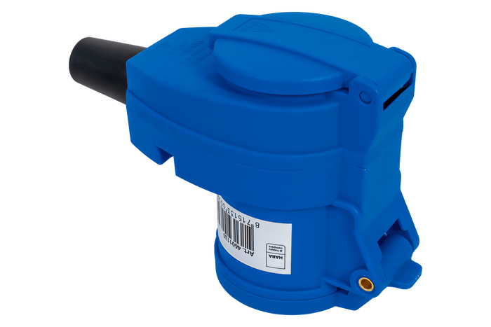 Prise coudée MANTES 2P+E CEE avec prise supplémentaire 16A 230V