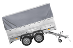 Remorque légère 264x150 UNITRAILER GARDEN 265/2 KIPP avec côtés BIS, châssis H-800 et bâche grise