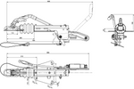 Dispositif de dépassement KNOTT KF17C avec attelage K20B pour remorque de 1700kg avec timon en V