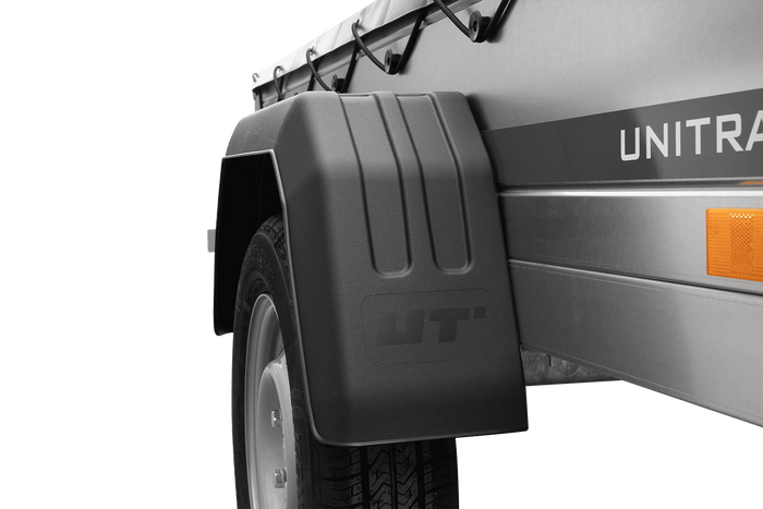 Remorque à un essieu 200x106 UNITRAILER GARDEN 200 KIPP avec châssis H-0 et bâche grise