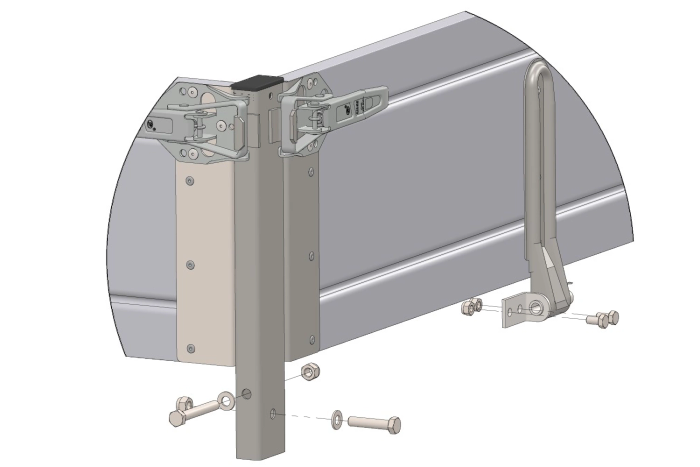 Côtés OUTLET BIS en aluminium H-300 pour remorques CARPLATFORM 4521 et UNIPLAT 450
