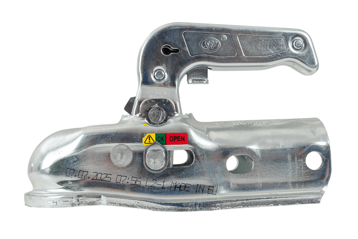 Attelage à boule STEELPRESS BC-3000.1D-00-00 pour remorque de 3 000 kg avec timon tubulaire de 50 mm