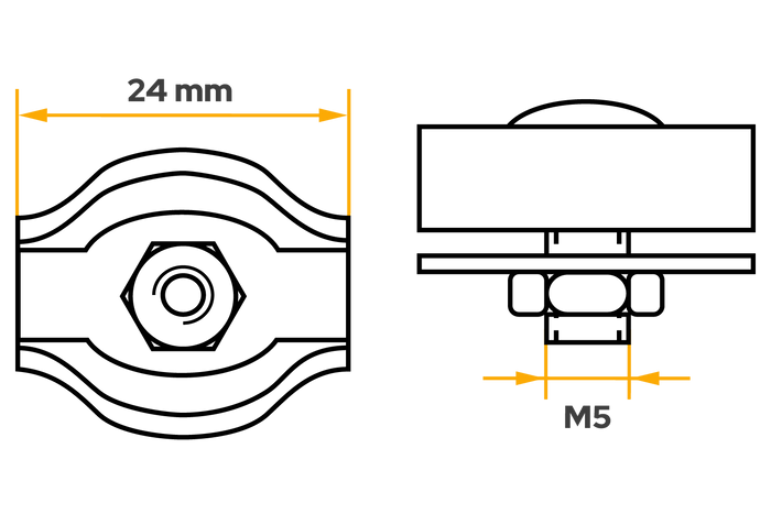 Serre câble simple DROMET ZLS1.5,  pour câbles 5 mm