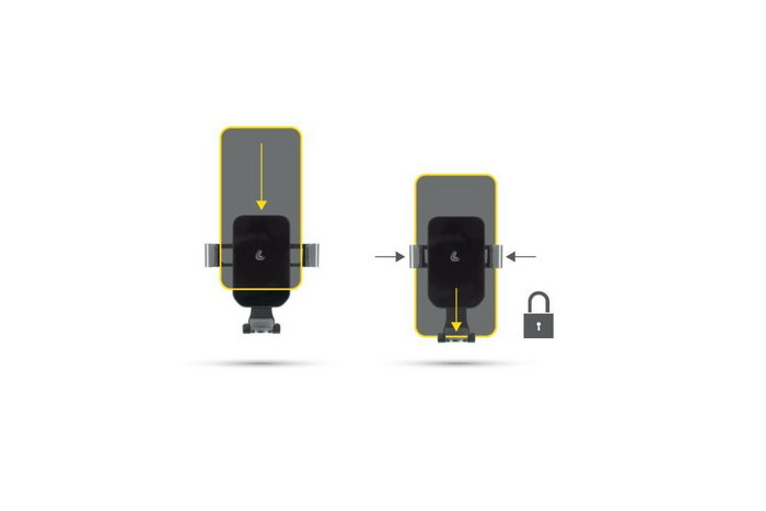 Support de téléphone Graviton LAMPA pour la grille d'aération