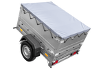 Remorque porte-voitures 150x106 UNITRAILER GARDEN 150 KIPP avec ridelles BIS, châssis H-0 et bâche grise