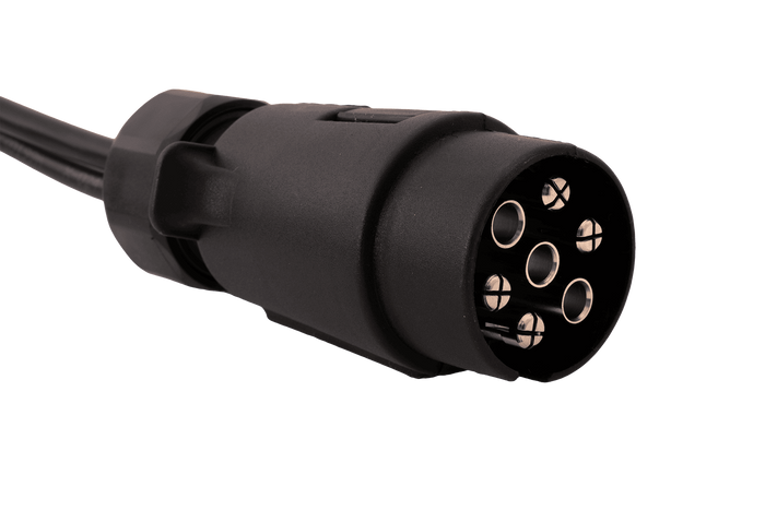 Faisceau de câblage électrique pour remorque ASPÖCK 58-1022-087, 4,5 m, connecteurs à baïonnette 7 broches, 2 x 5 broches