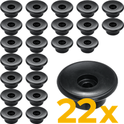 Rouleaux latéraux TULPLAST pour remorque, pour la fixation de bâches, filets et toiles, lot de 22 pièces