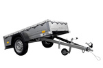 Remorque voiture 200x106 Garden Trailer 200 KIPP avec roue jockey et bâche plate PTAC 750 KG