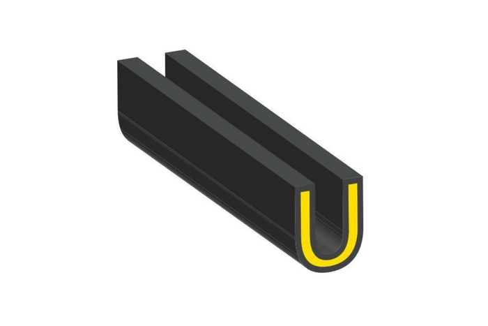 Protection de bord de porte blindée LAMPA 5 m Noir