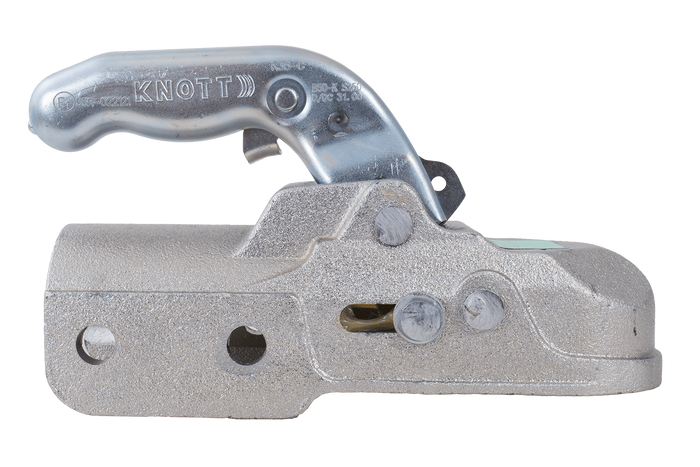 Attelage à boule KNOTT K35-C pour remorque de 3 500 kg avec timon tubulaire de 60 mm, en fonte 