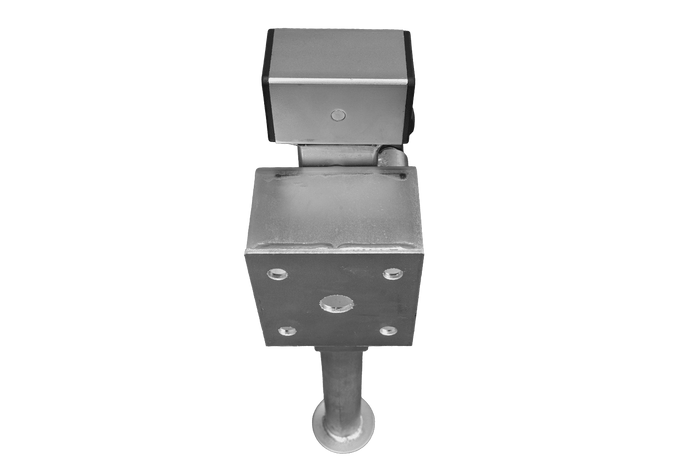 Support de manivelle extensible UNITRAILER D-110.000.049 pour remorque plateau 1300 kg, entraxe 410-645 mm
