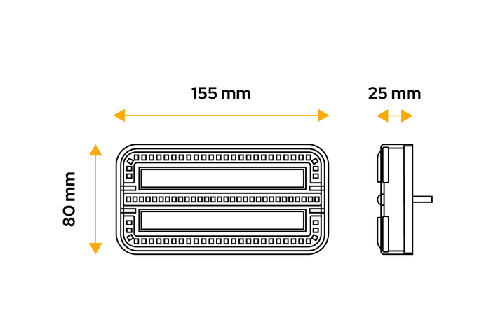 Feu arrière LED TT Technology TT.12028DI, 3 fonctions universel