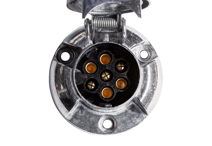 Prise UNITRAILER 7 broches pour attelage de remorque, en métal