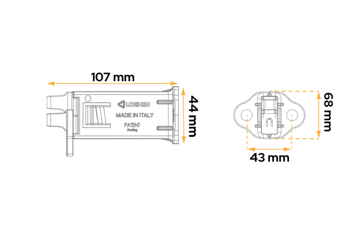 Cale de roue pliable LOKHEN ORIGAMY 56 h : 230 mm / set avec poignée