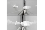 Loquet de porte de caravane ou de camping-car ProPlus 362622V02, poignée blanche à ressort pour maintenir la porte