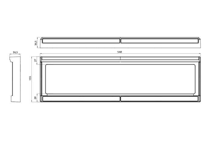 Cadre de plaque d'immatriculation avec éclairage LED WAŚ W253 2100, câble 12/24 V, 2 m