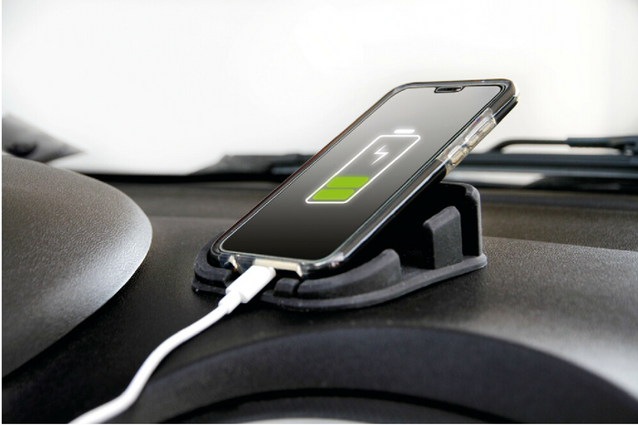 Tapis de téléphone LAMPA Phone-Mat en silicone, organiseur/support de voiture 110 x 110 mm