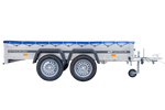 Remorque porte-voitures 264x150 UNITRAILER GARDEN 265/2 KIPP avec châssis H-0 et bâche bleue