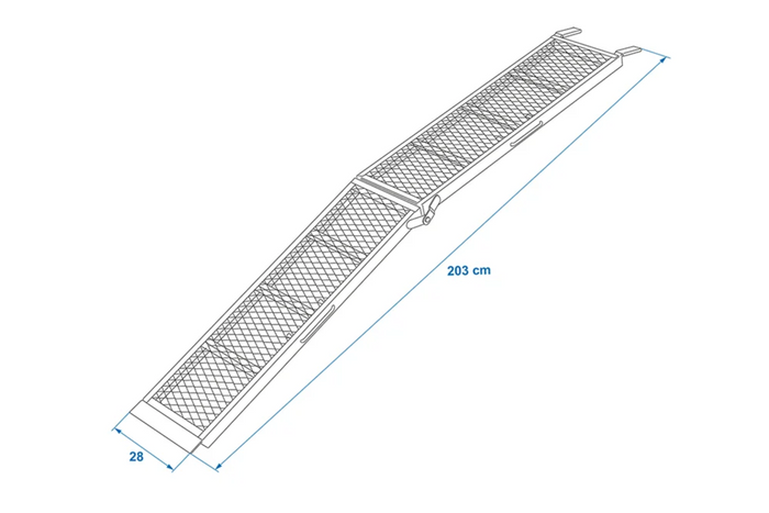 Rampe pliable ProPlus 390094 pour remorque 203 cm 340 kg