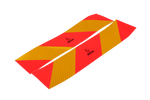 Autocollants, autocollants réfléchissants, HERMON court, plaques de marquage pour véhicules lourds, 565 x 132 mm, gauche + droite