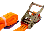 Ensemble de quatre courroies de transport UNITRAILER 3m/35mm/2t orange avec tendeur