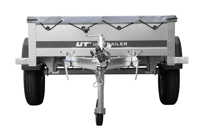 Remorque à un essieu 200x106 UNITRAILER GARDEN 200 KIPP avec châssis H-0 et bâche grise