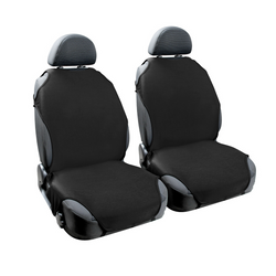 Ensemble de housses de siège auto LAMPA T-shirt noir, pour les sièges avant