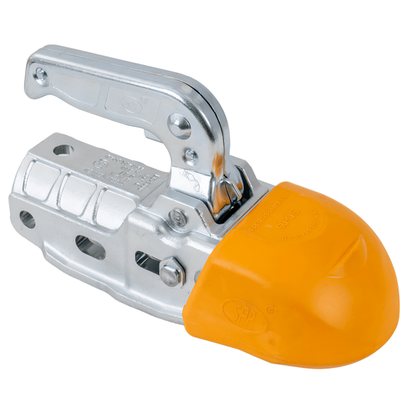 Attelage à boule STEELPRESS BC-3000C-00-00+Z3 pour remorque de 3000 kg avec timon tubulaire de 35 à 50 mm, en fonte