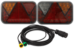 Feux arrière LED FRISTOM + faisceau MANTES 5m 7 broches