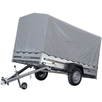 Remorque sur ressorts 264x125 UNITRAILER GARDEN 264/R KIPP avec châssis H-1100 et bâche grise