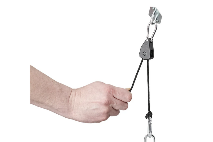 Ensemble de deux palans à corde ProPlus 320054 : palan à cliquet et à corde de 2,5 m et 68 kg