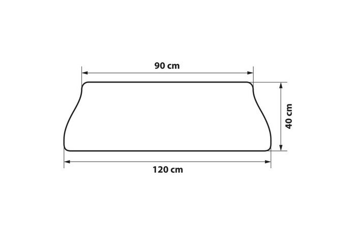 Tapis de protection de pare-chocs arrière LAMPA pour coffre 120x40cm