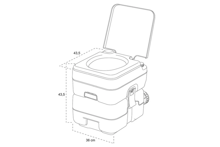 Toilettes de camping portables ProPlus 370415V01CR grises 10L/20L
