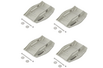 Ensemble de quatre supports stabilisateurs de remorque ProPlus 361519 avec ressort 20,5 x 27,5 cm