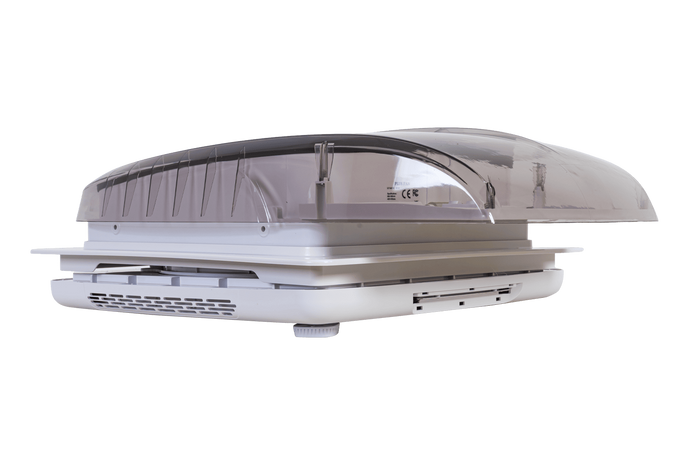 Ventilateur de toit automatique PUNDMANN PLUS FAN pour camping-car avec éclairage et store enrouleur 400×400 mm